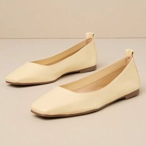 Eggnog Image Square Toe Ballet Flats